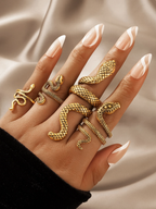 4 Pcs Medusa Ring Set Elitaire