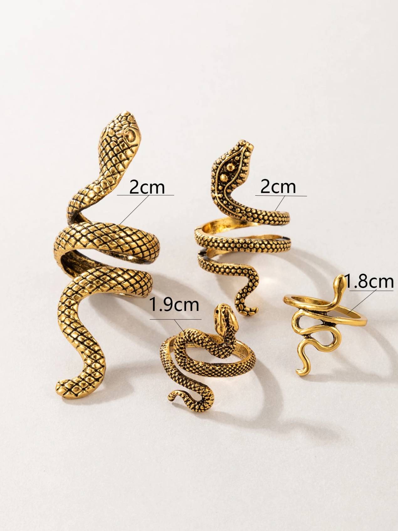 4 Pcs Medusa Ring Set Elitaire