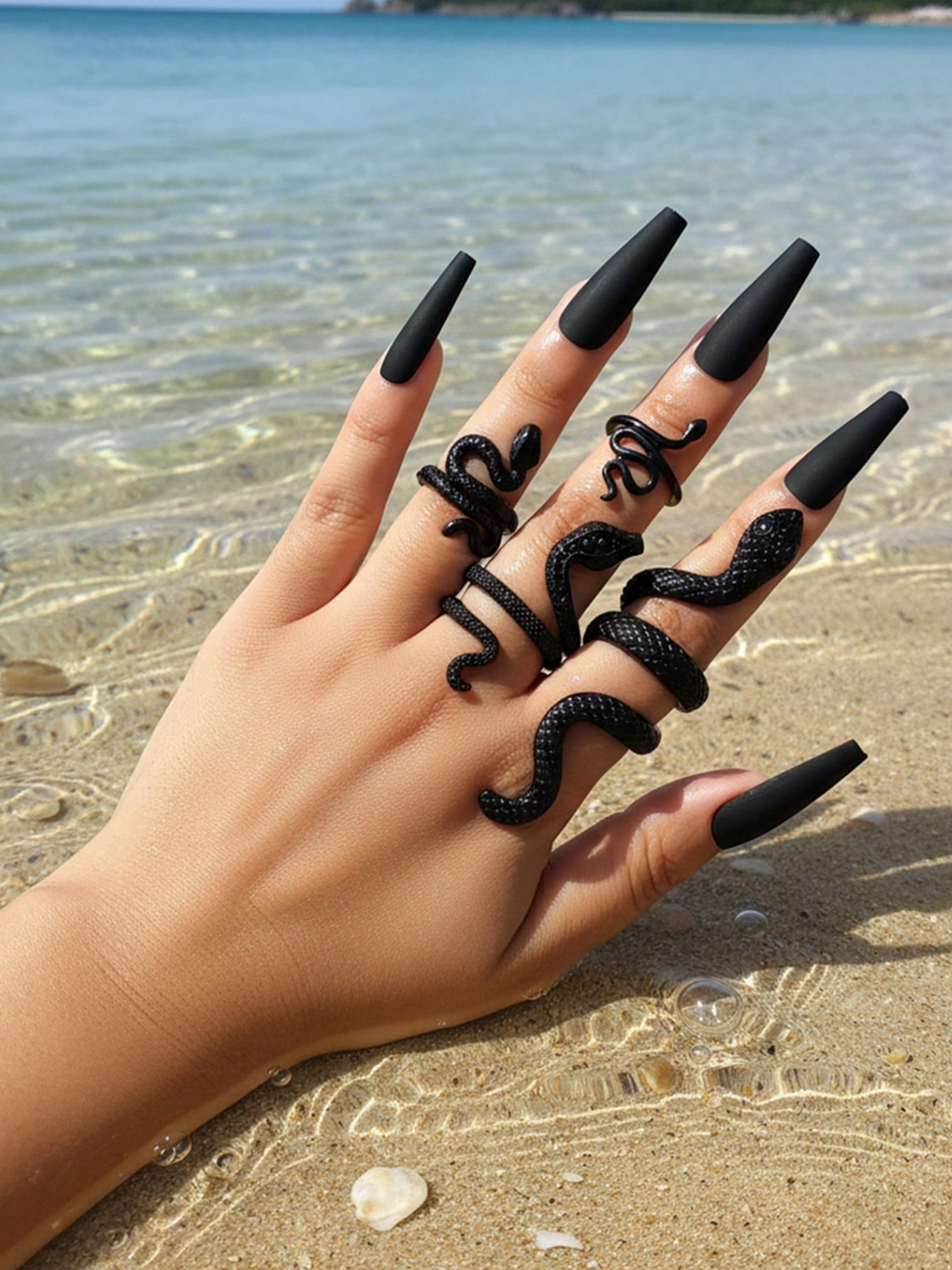 4 Pcs Medusa Ring Set Elitaire