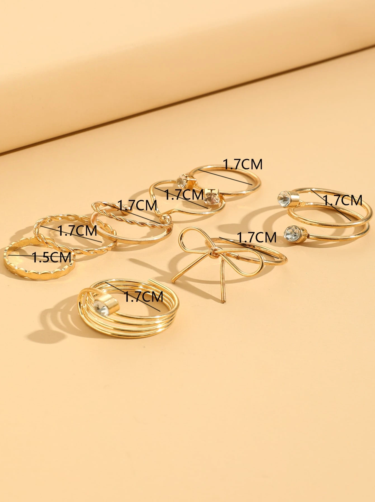 8 Pcs Dream Ring Set Elitaire