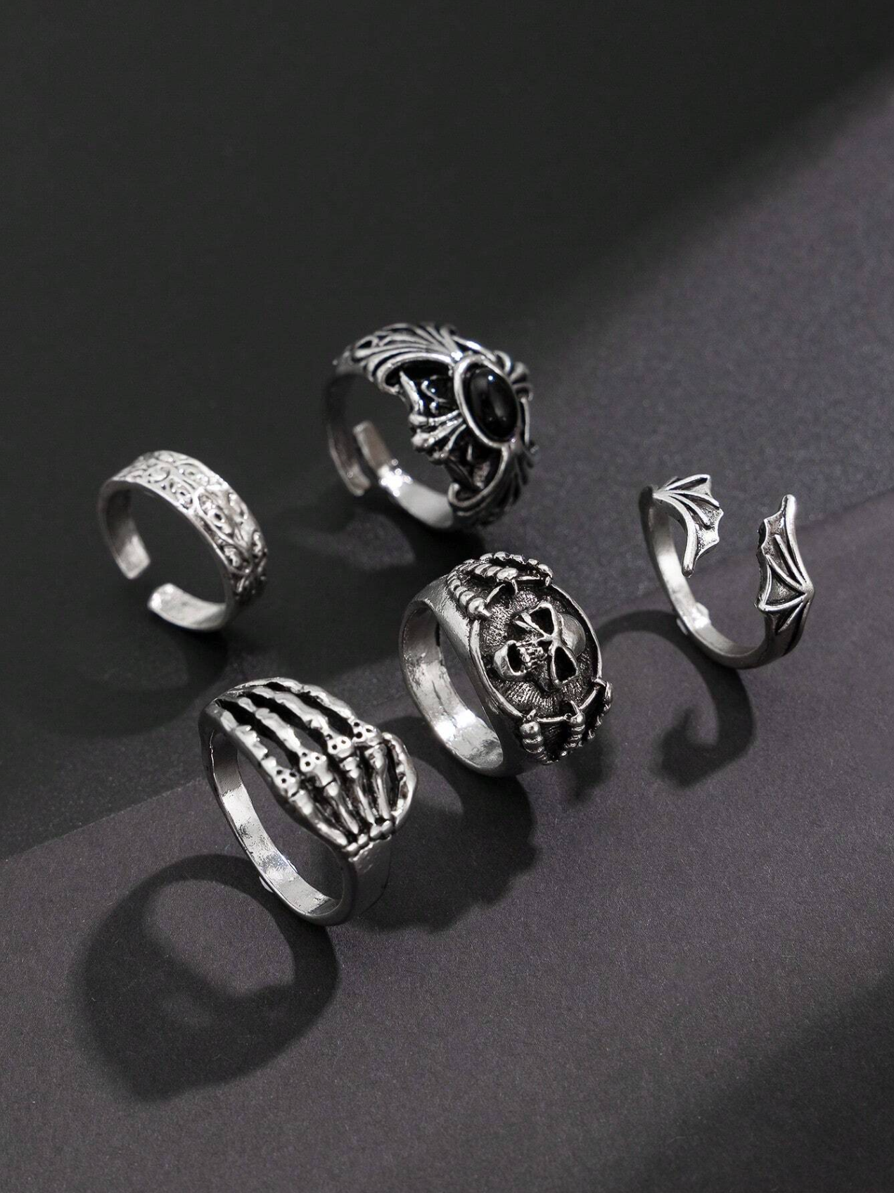 5 Pcs Crypt Ring Set Elitaire