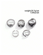 5 Pcs Crypt Ring Set Elitaire