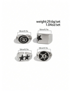 4 Pcs Signet Ring Set Elitaire