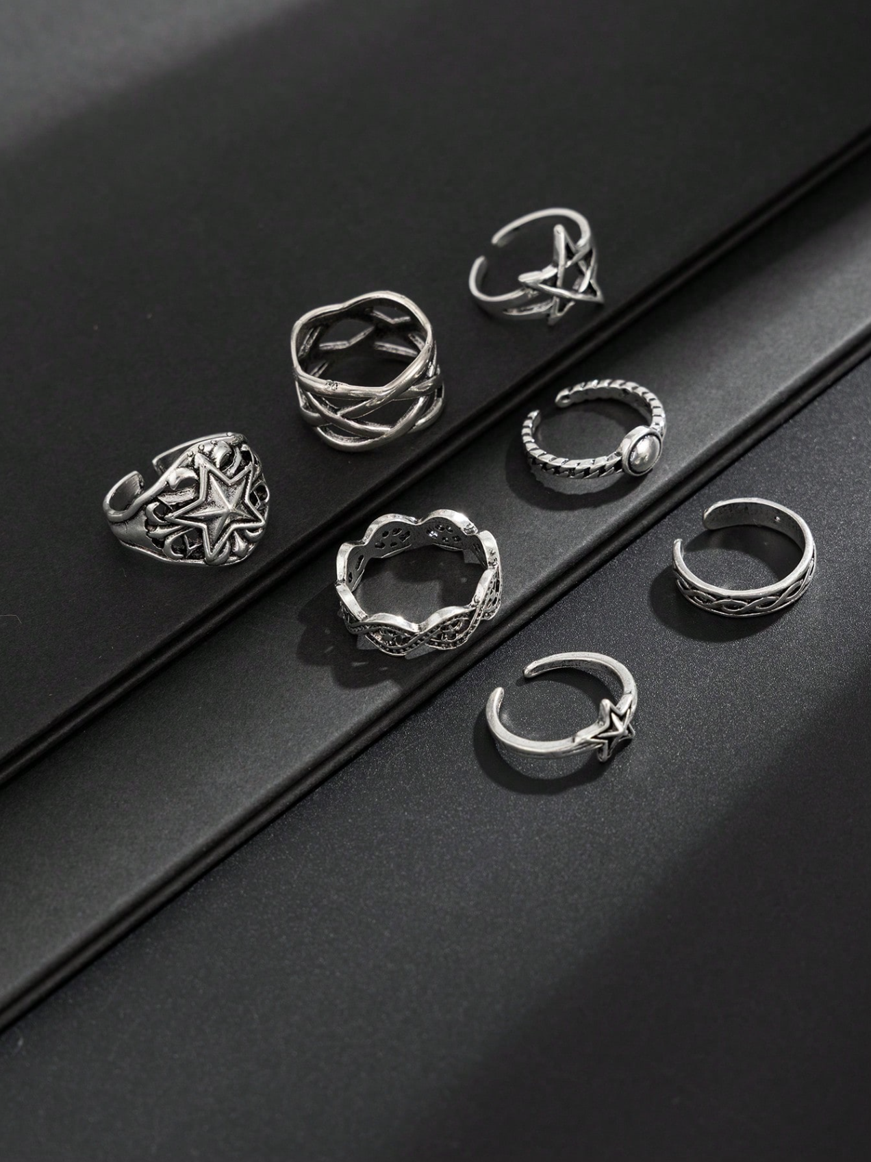7 Pcs Sigil Ring Set Elitaire