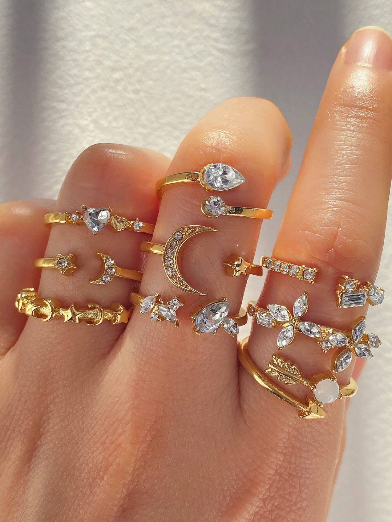 9 Pcs Stardust Ring Set Elitaire