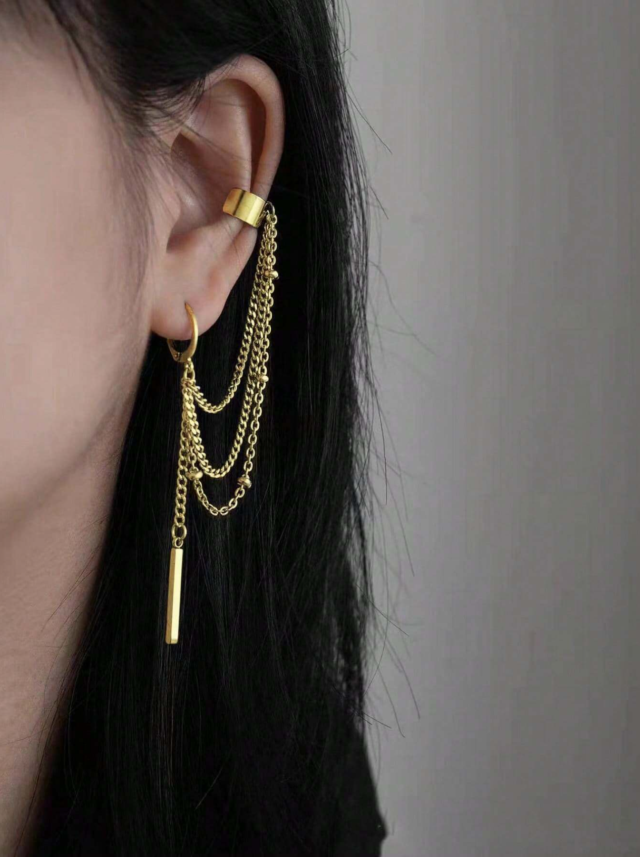 1 Pc Cascade Chain Cuff Elitaire