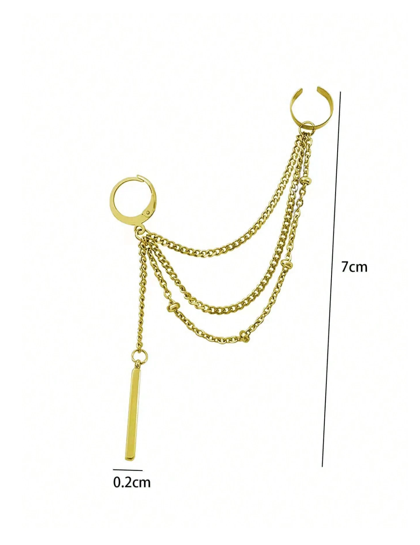 1 Pc Cascade Chain Cuff Elitaire