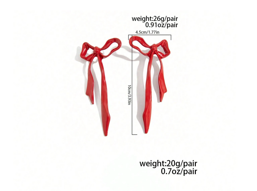 1 Pair Bow Earings