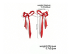 1 Pair Bow Earings