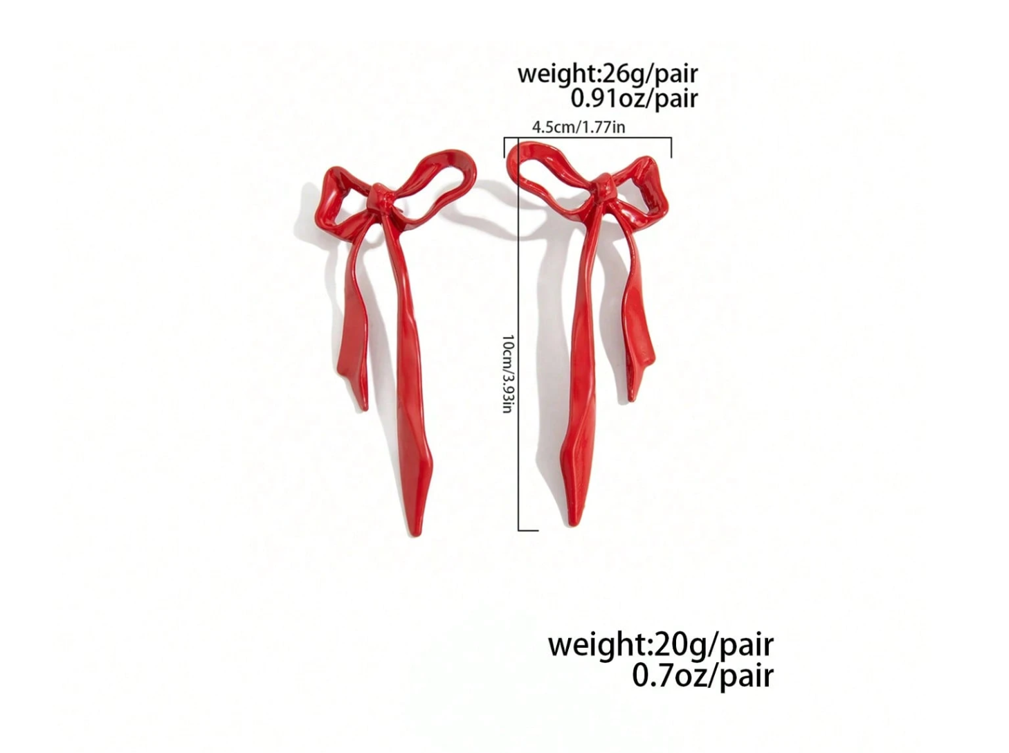 1 Pair Bow Earings