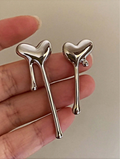 1 Pair Bleeding Heart Studs