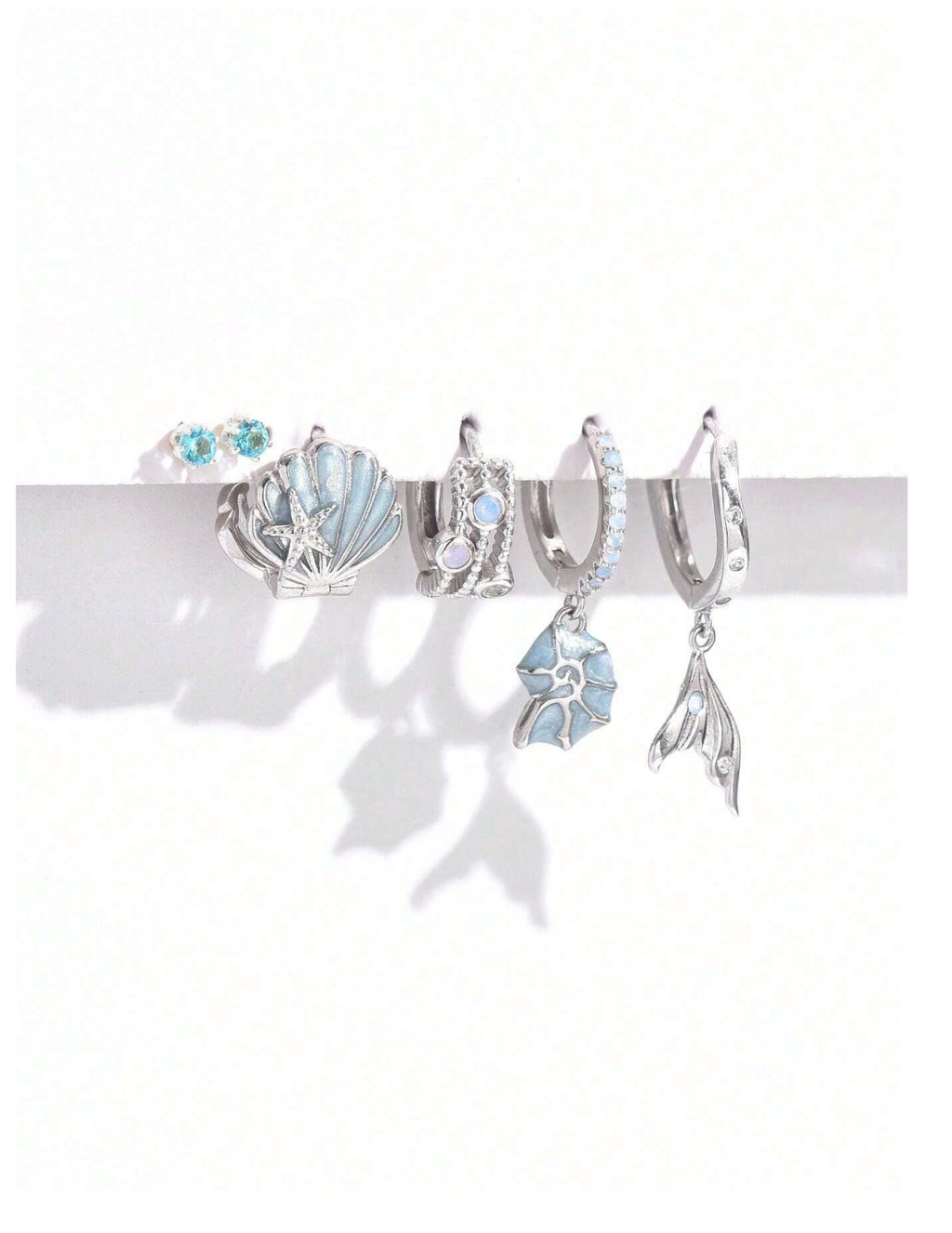 6 Pcs Mermaid Charm Set