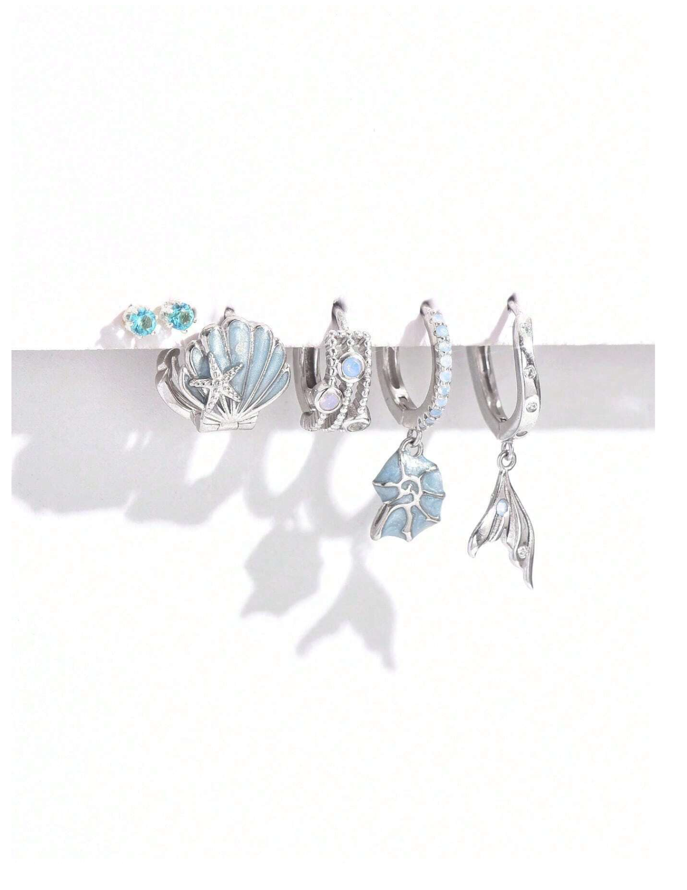 6 Pcs Mermaid Charm Set