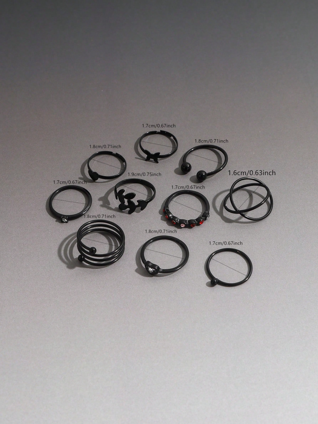 10 Pcs Black Set