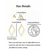 1 Pair Rhombus Earings