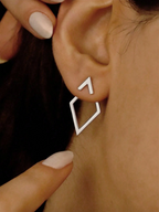 1 Pair Rhombus Earings