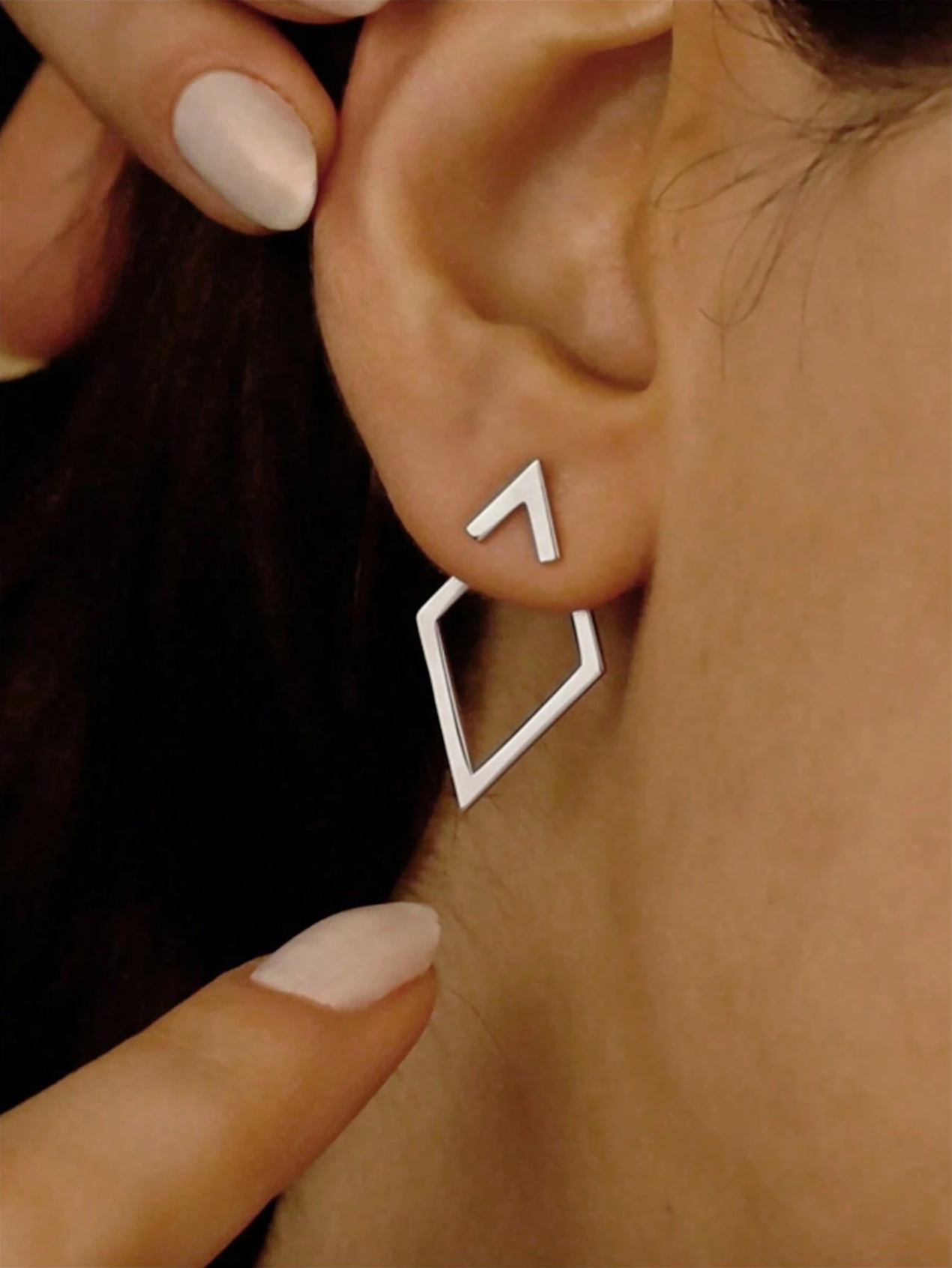 1 Pair Rhombus Earings