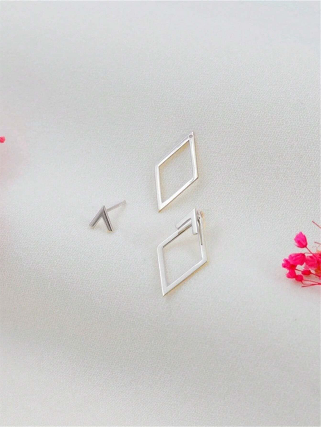 1 Pair Rhombus Earings