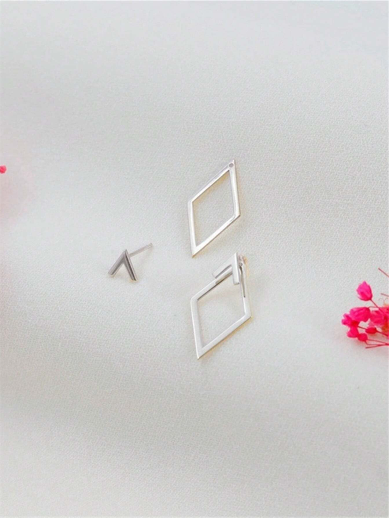 1 Pair Rhombus Earings