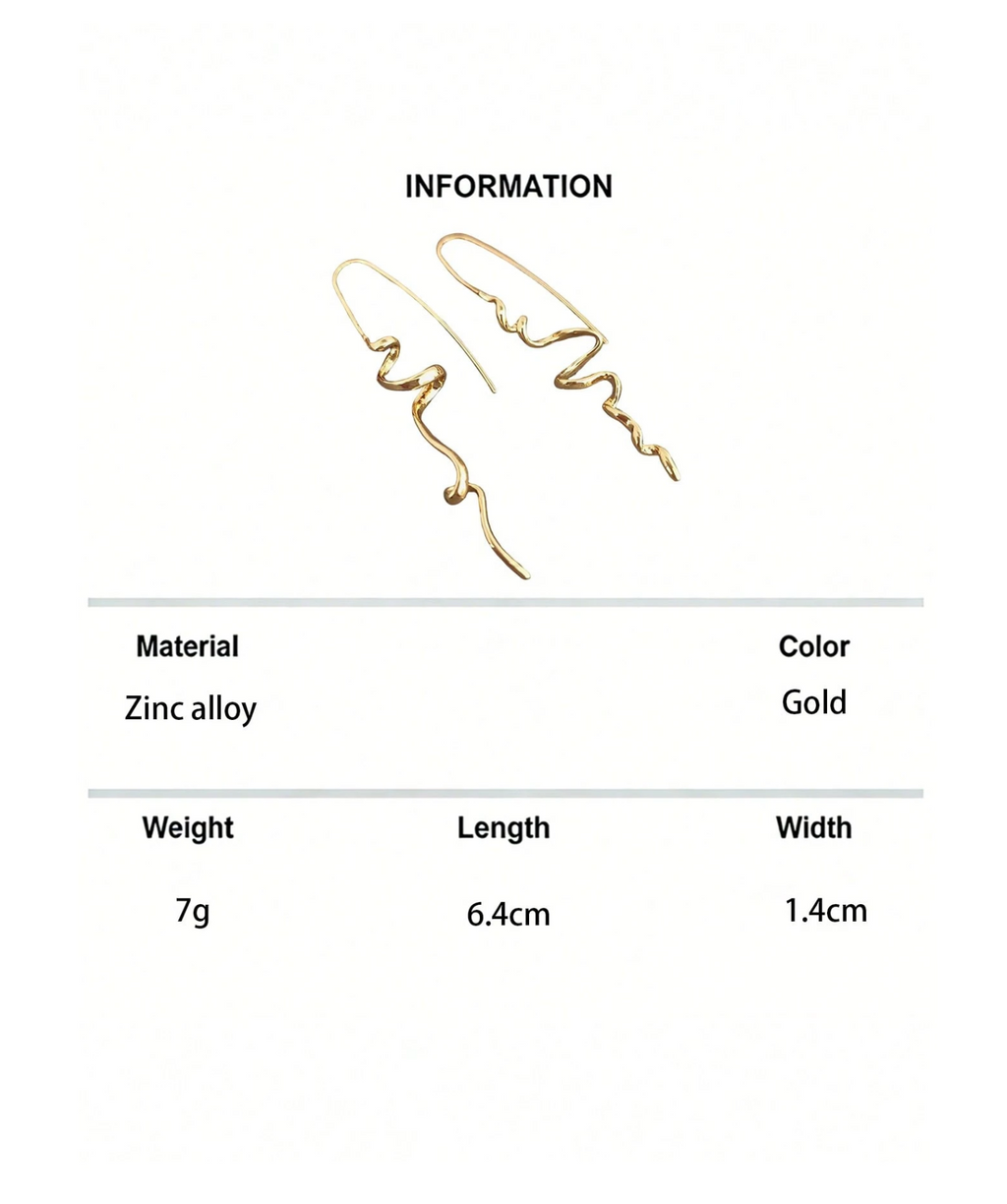 1 Pair Squiggle Earings
