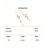 1 Pair Squiggle Earings