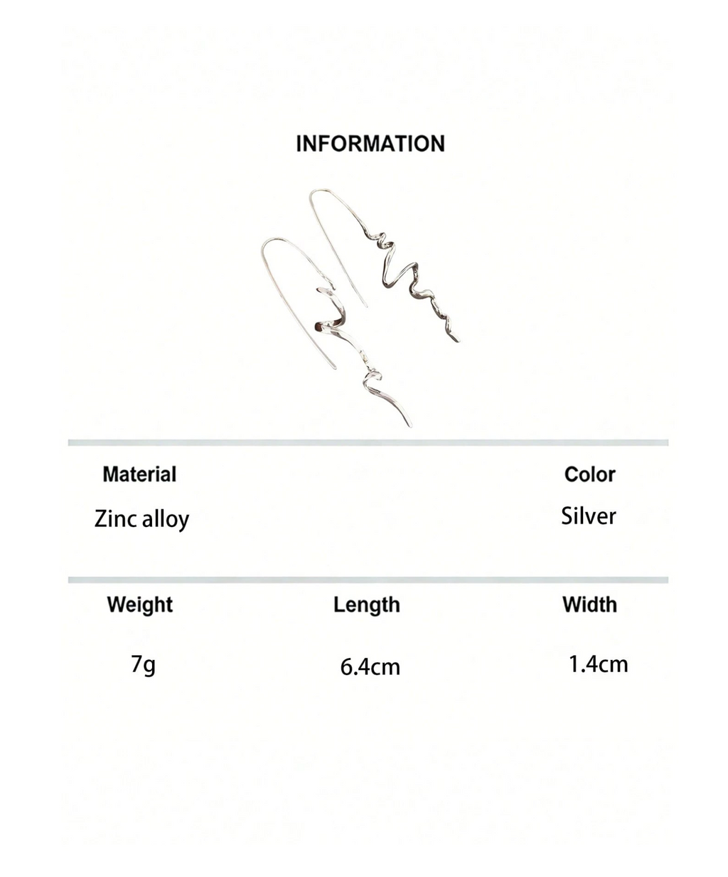 1 Pair Squiggle Earings