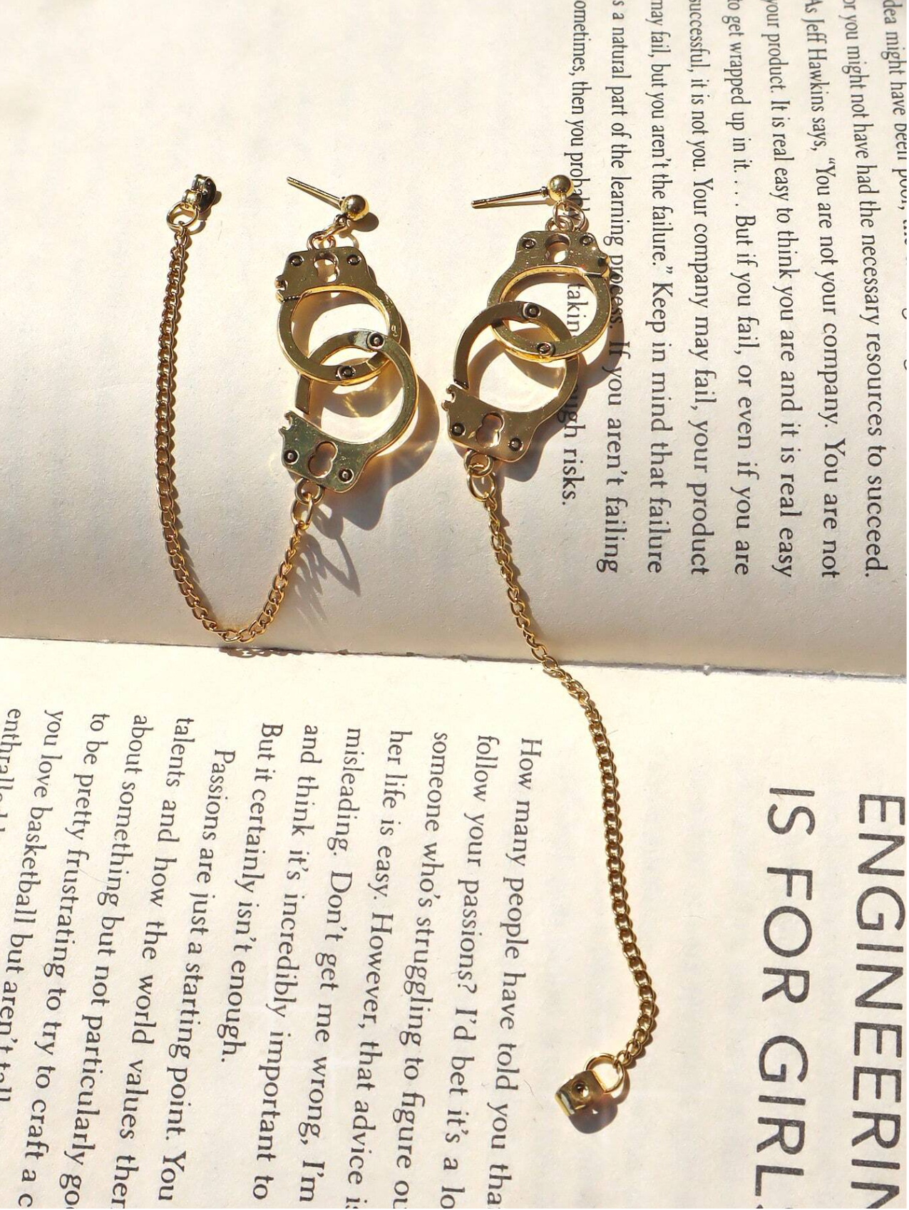 1 Pair Handcuff Chain Earrings