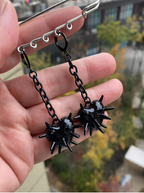 1 Pair Spiked Earrings