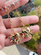 1 Pair Spiked Earrings