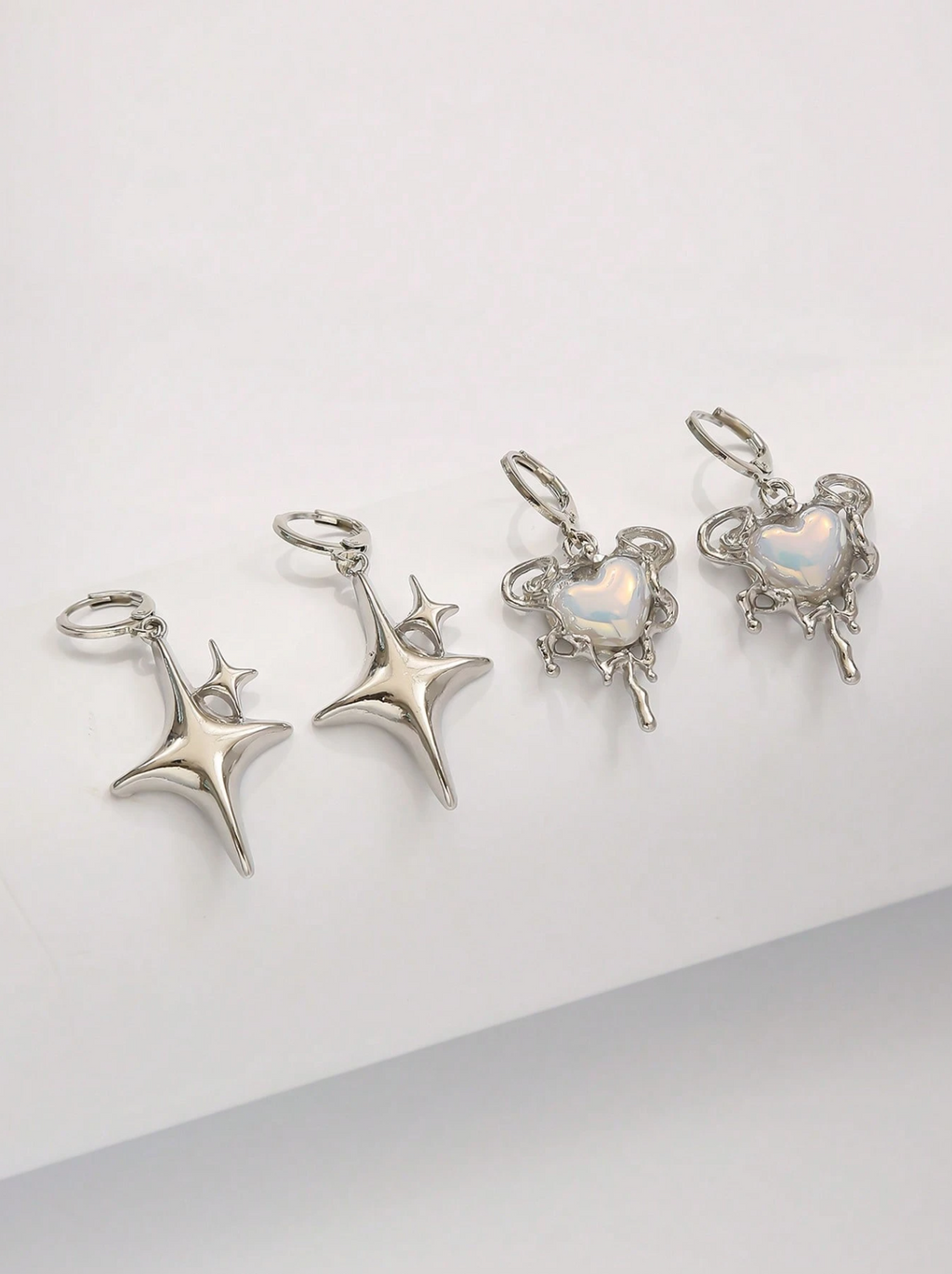 4 Pcs Opaline Earing Set