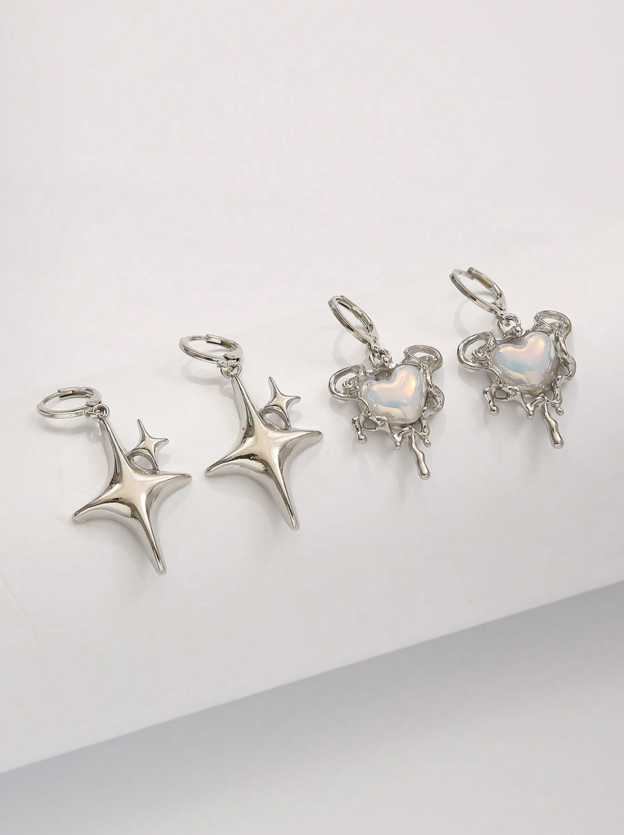 4 Pcs Opaline Earing Set