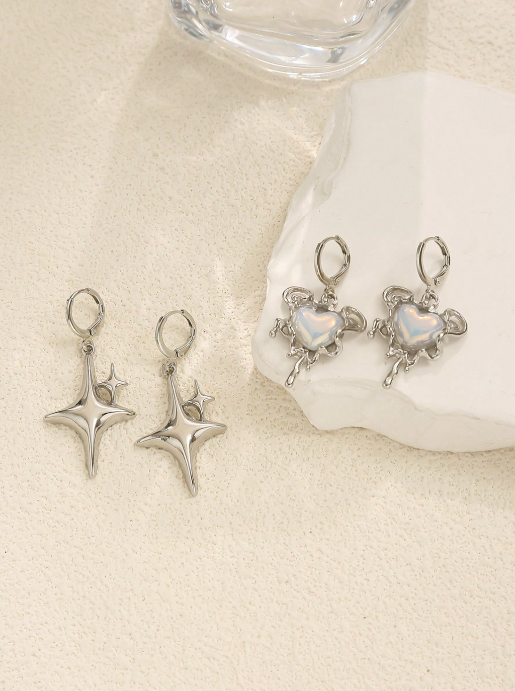 4 Pcs Opaline Earing Set