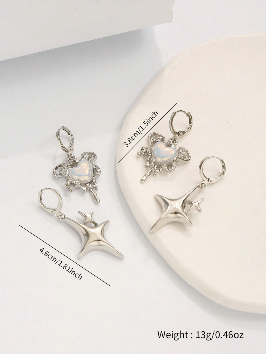 4 Pcs Opaline Earing Set