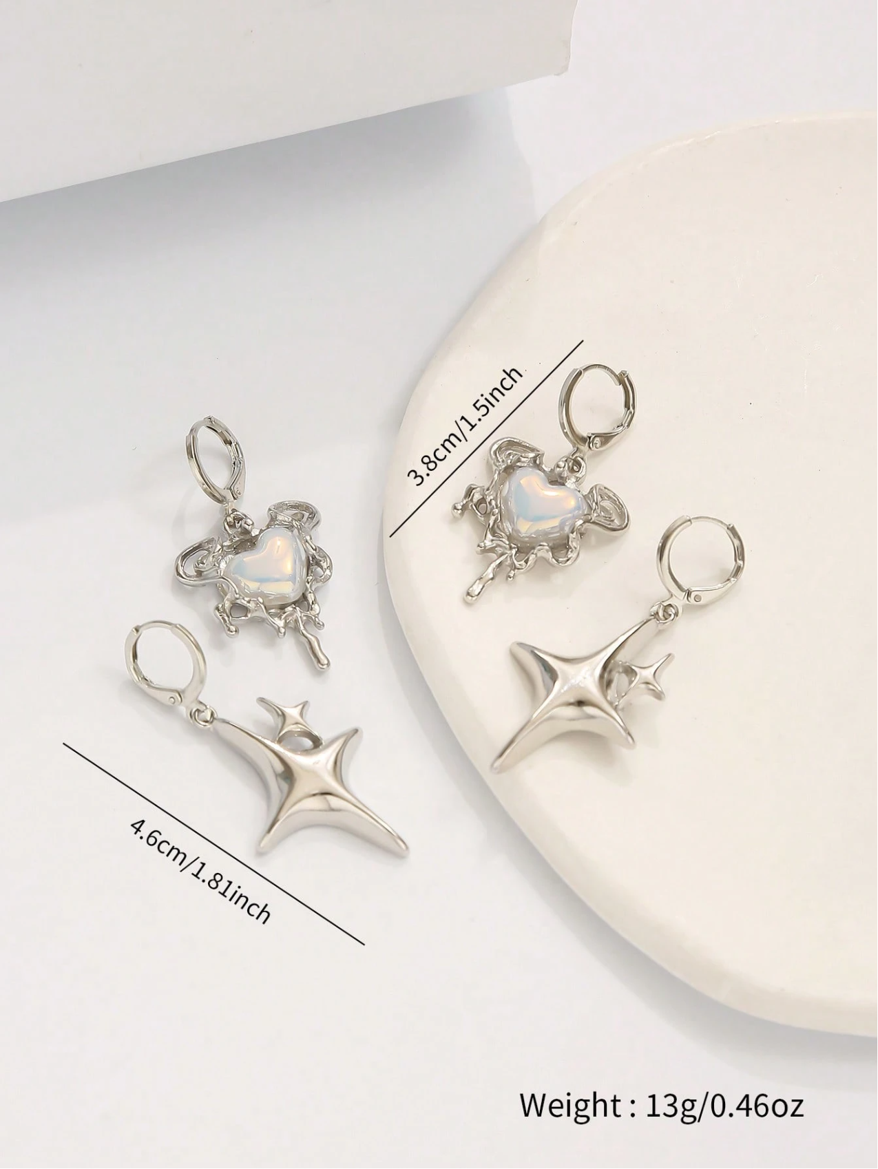 4 Pcs Opaline Earing Set