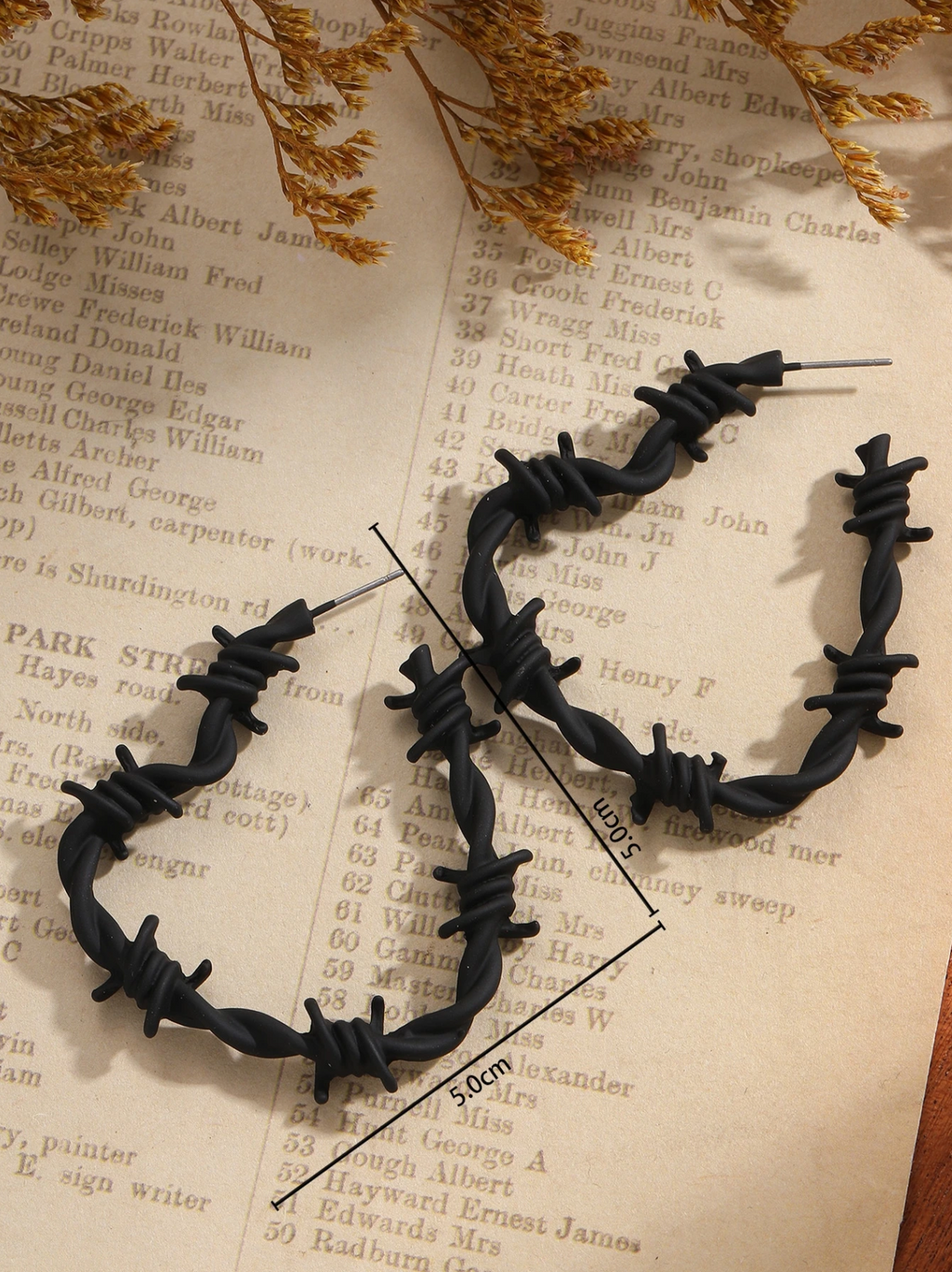 Barbed Hoop Earrings