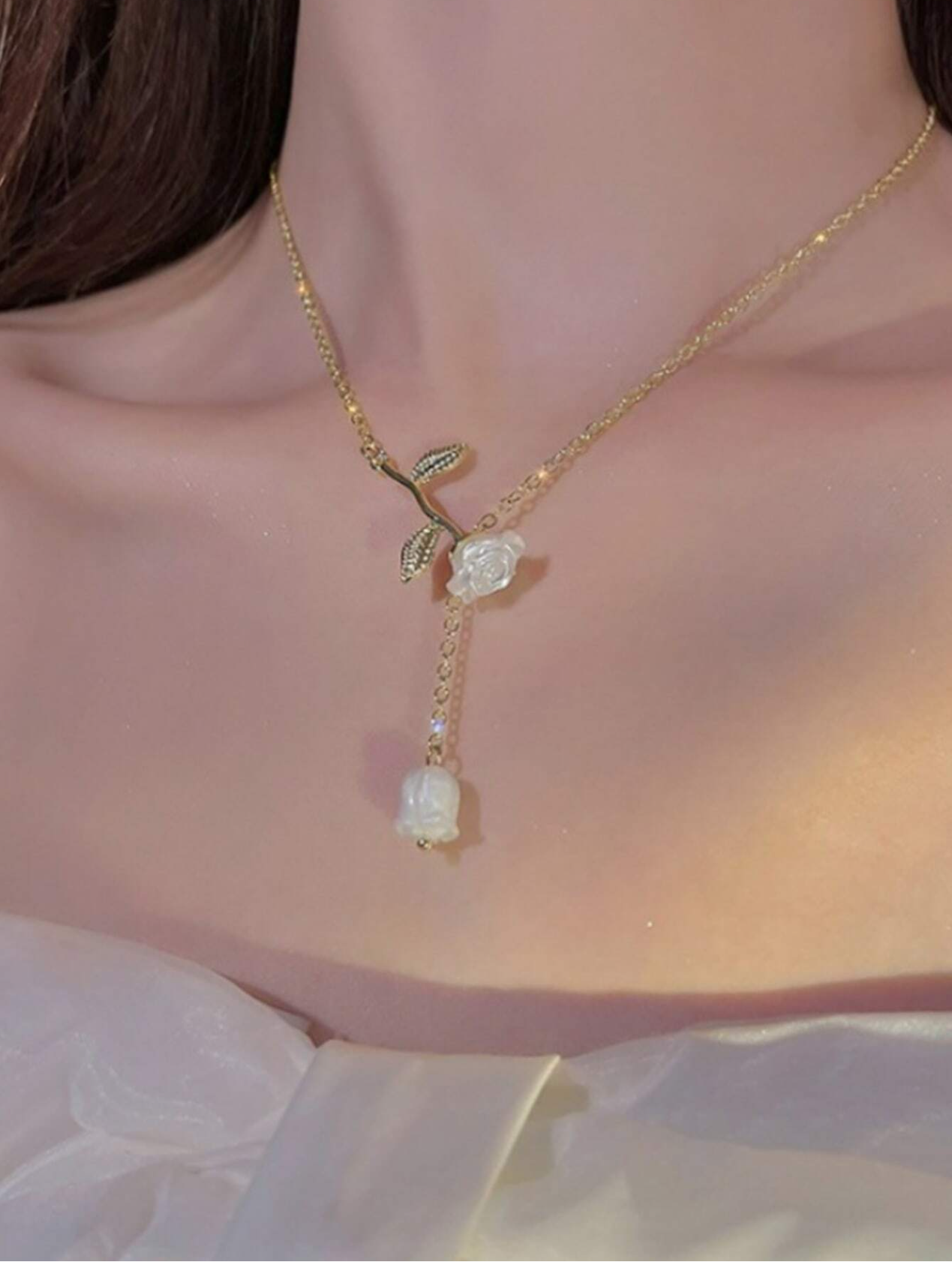 Rose Y-Pendant