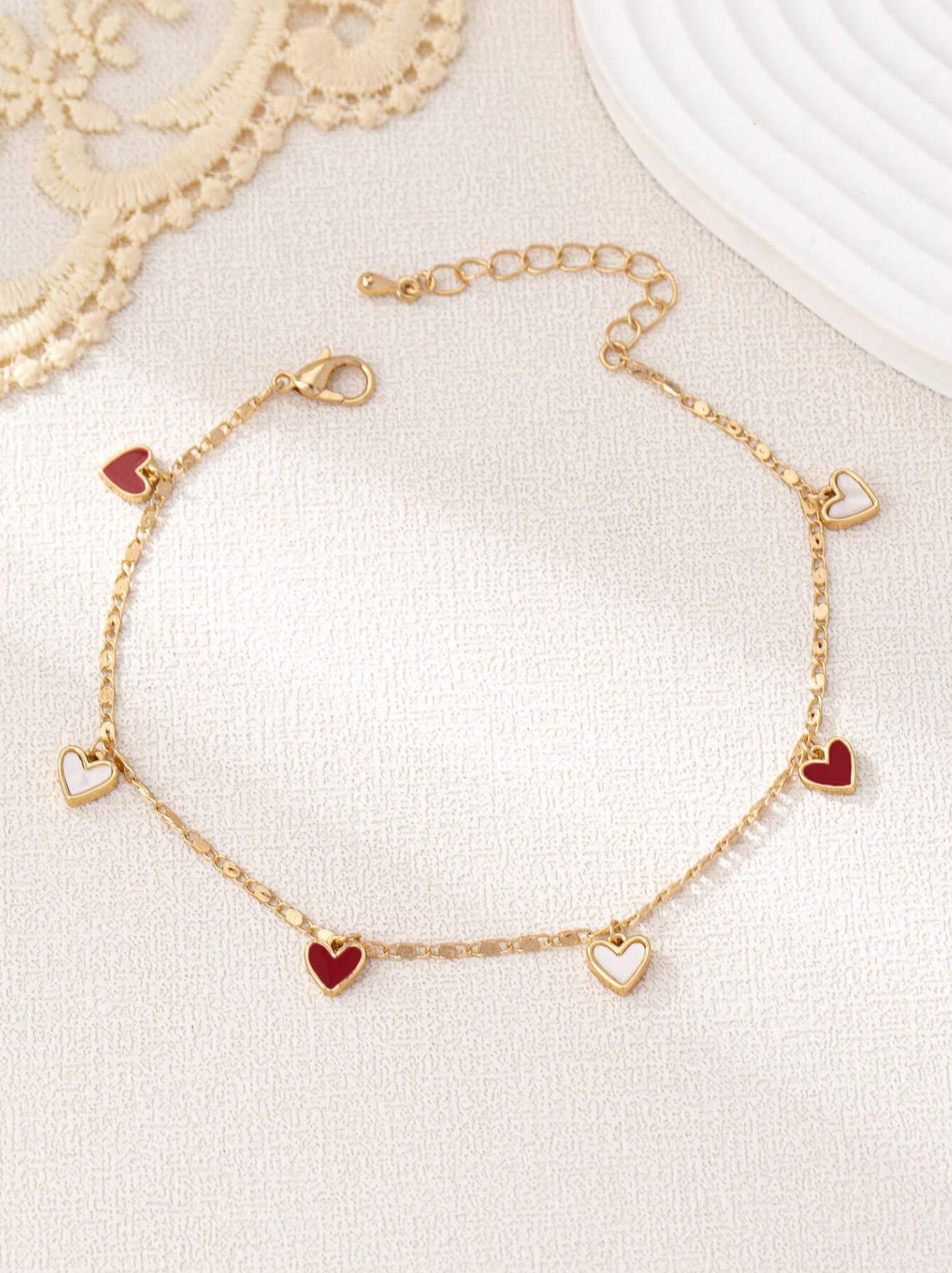 Heart Charm Anklet