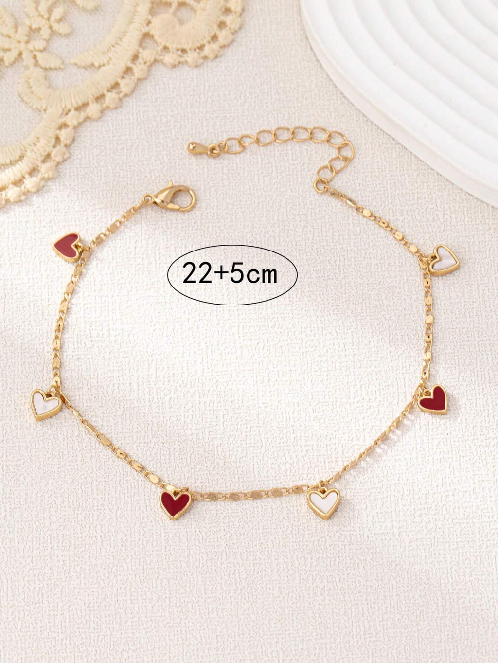 Heart Charm Anklet