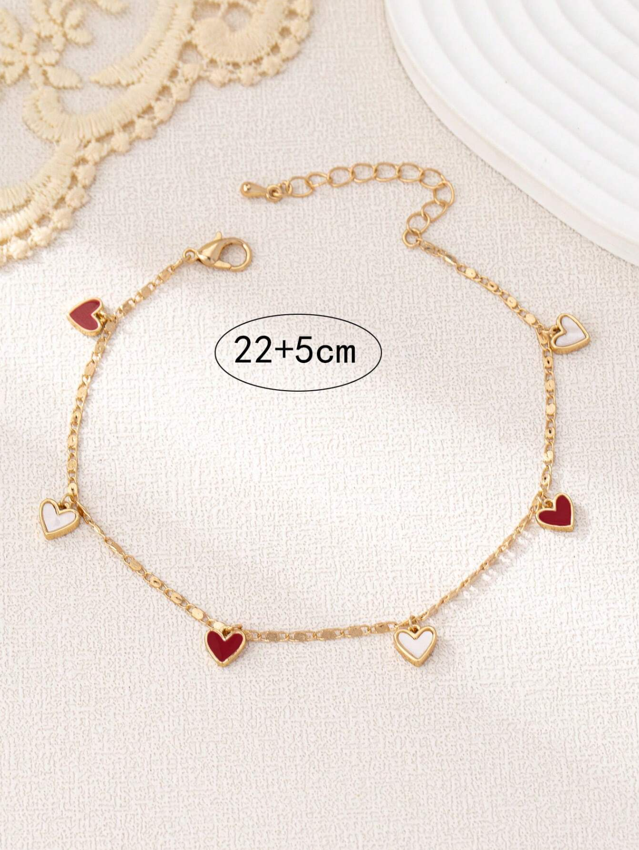 Heart Charm Anklet