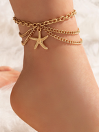 Starfish Layered Anklet