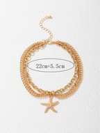 Starfish Layered Anklet