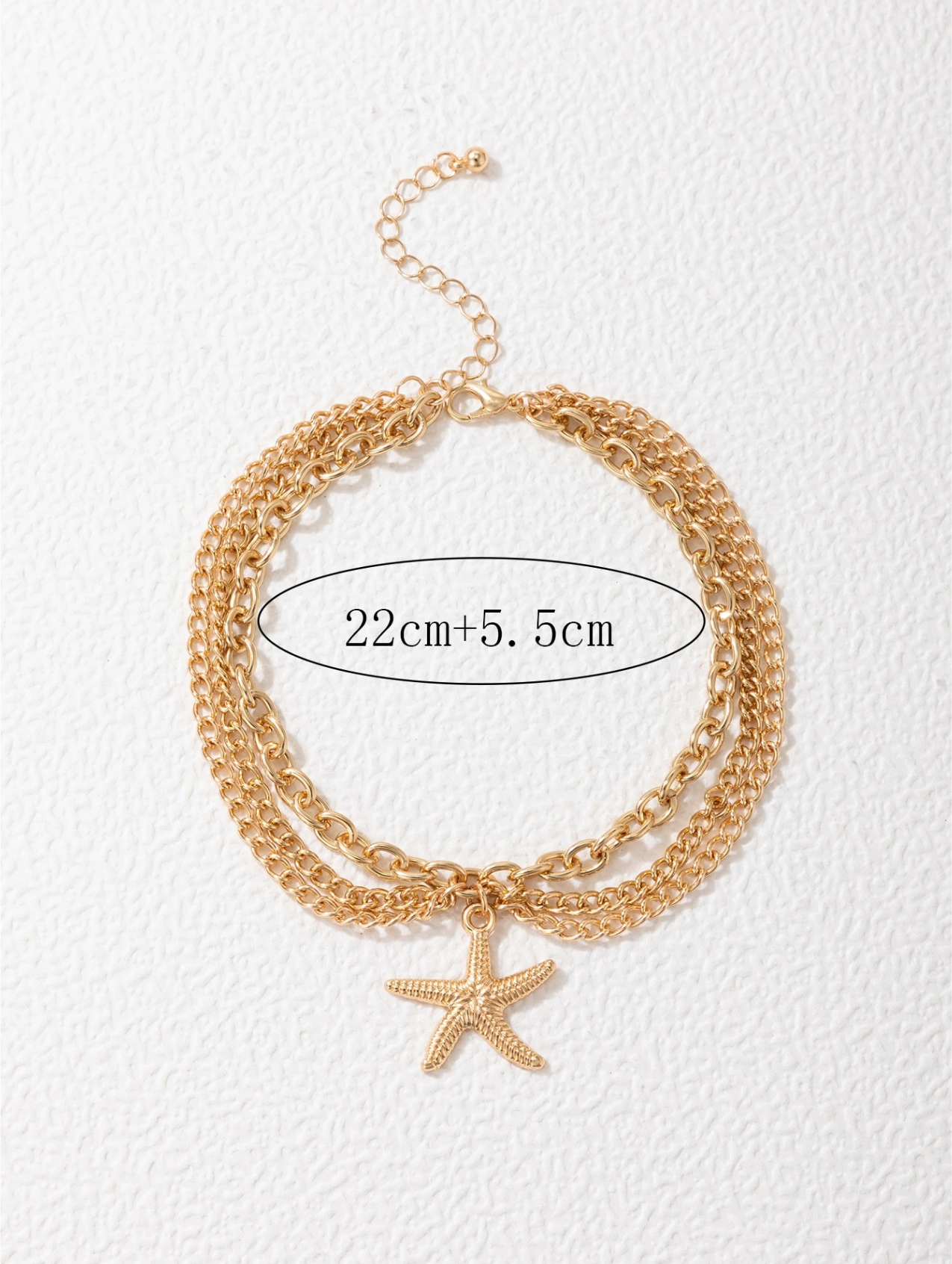 Starfish Layered Anklet