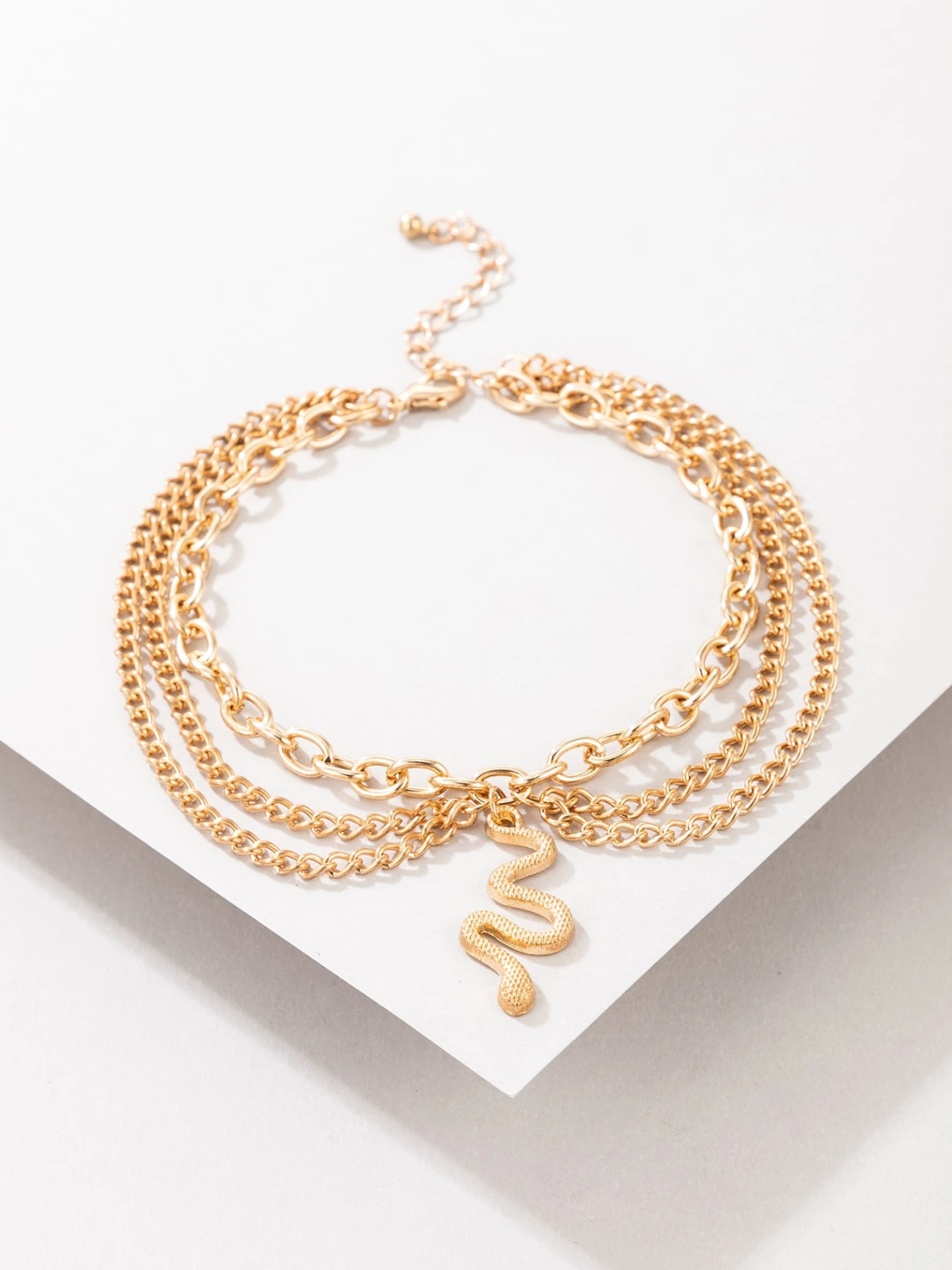 Serpentine Layered Anklet