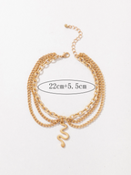 Serpentine Layered Anklet