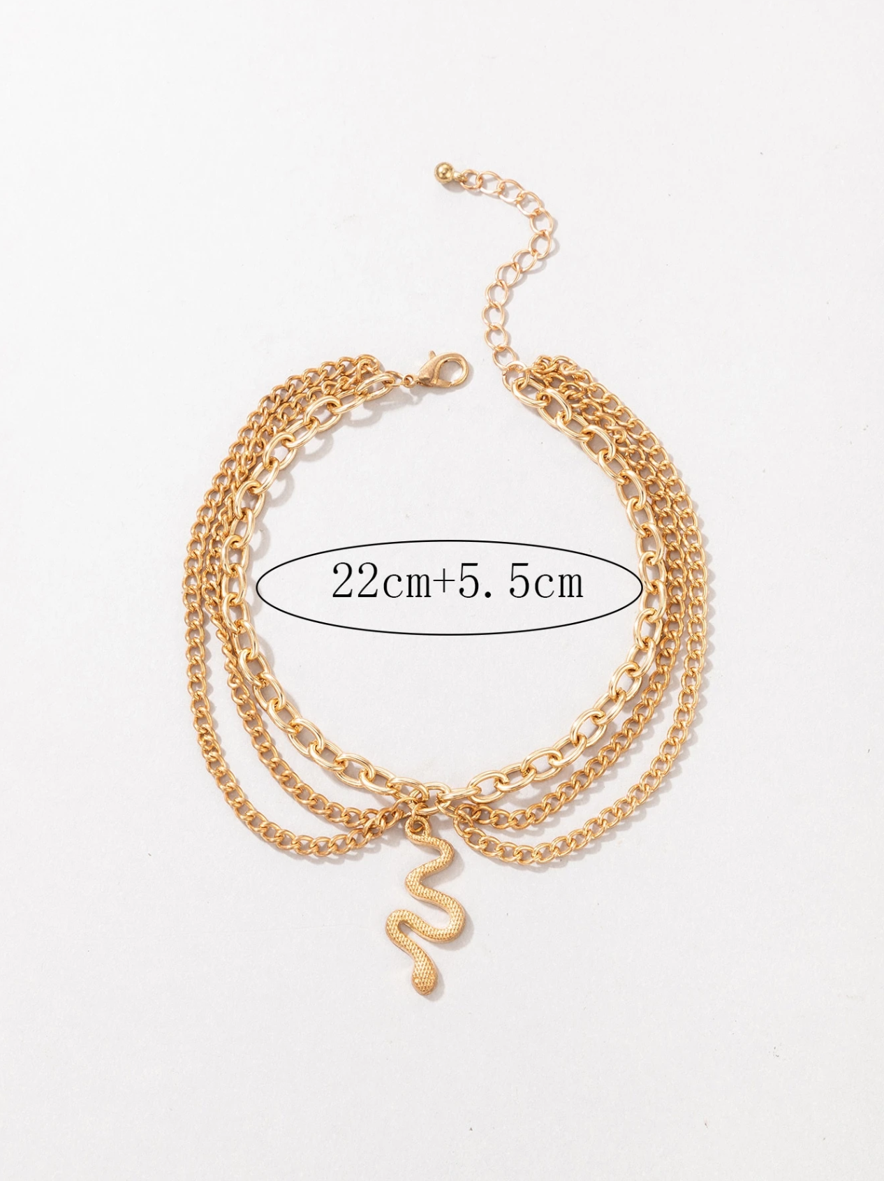 Serpentine Layered Anklet