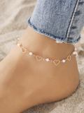 Pearl Heart Anklet