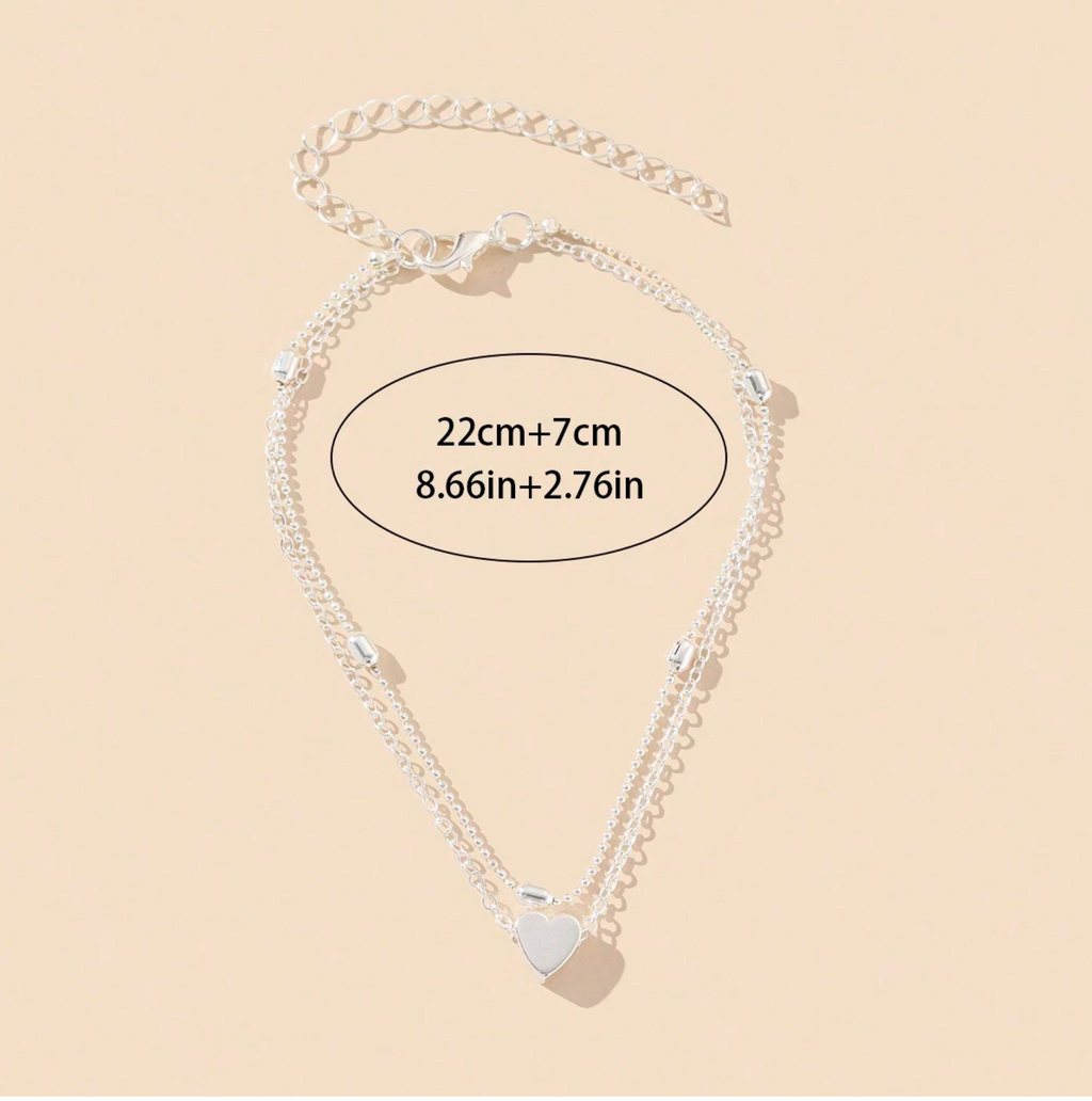 Duo Layer Heart Anklet