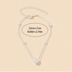 Duo Layer Heart Anklet