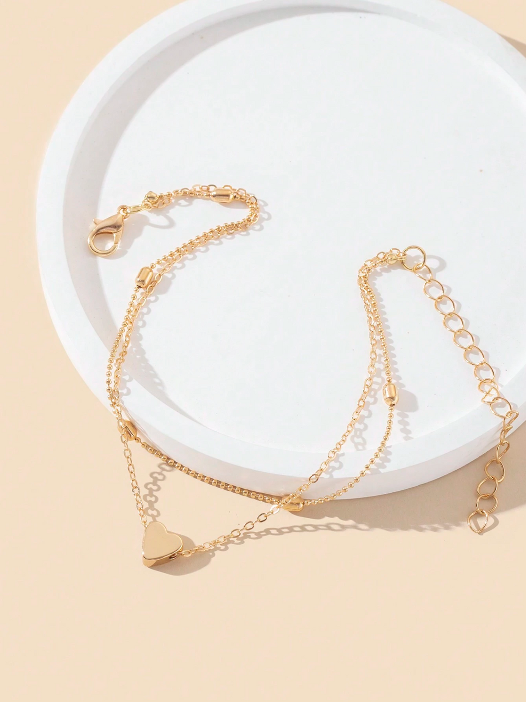 Duo Layer Heart Anklet