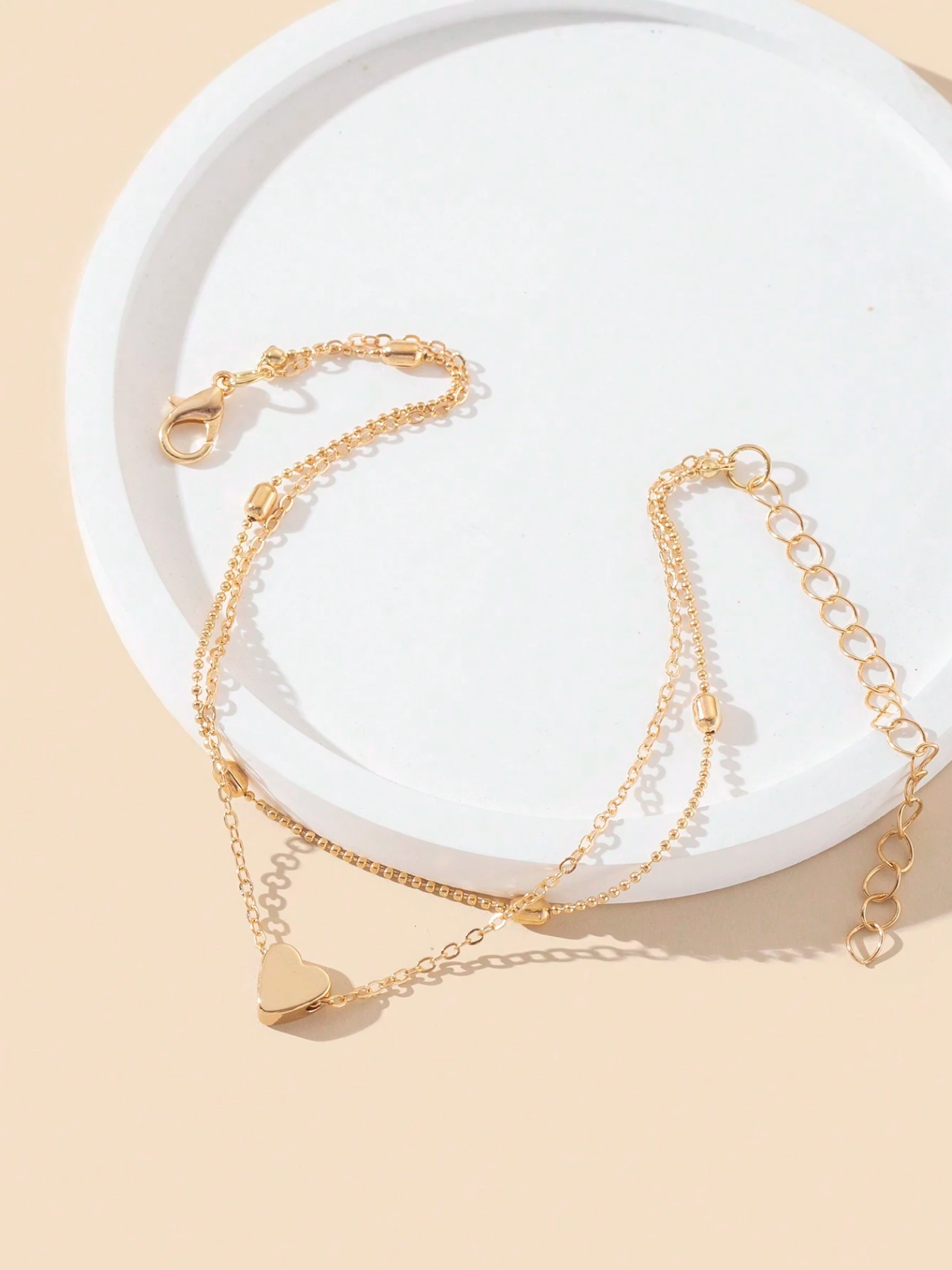 Duo Layer Heart Anklet